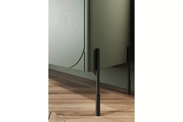 Comoda Sonia 150 3U Olive cu Picioare Metalice