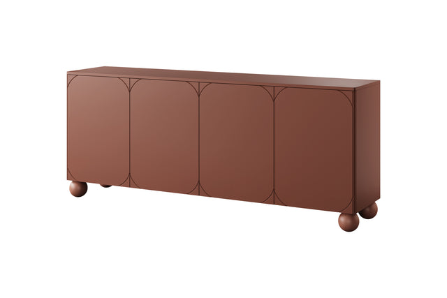 Comoda Sonia II Round - 200 4U Burgundy cu Picioare Rotunde