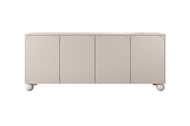 Comoda Sonia II Round - 200 4U Beige cu Picioare Rotunde