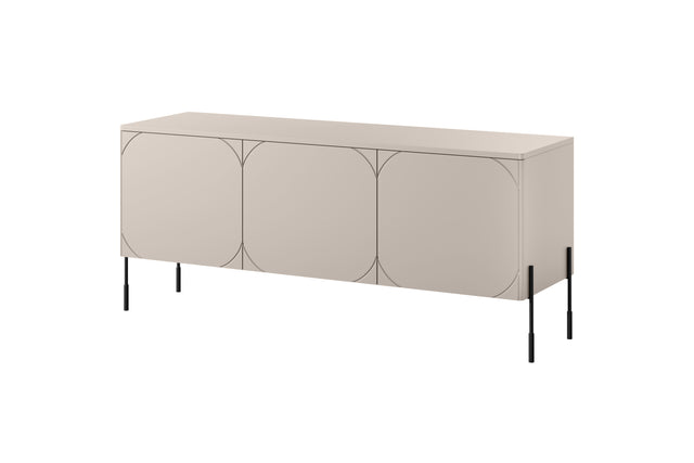 Comoda TV Sonia - 150 3U Olive cu Picioare Metalice