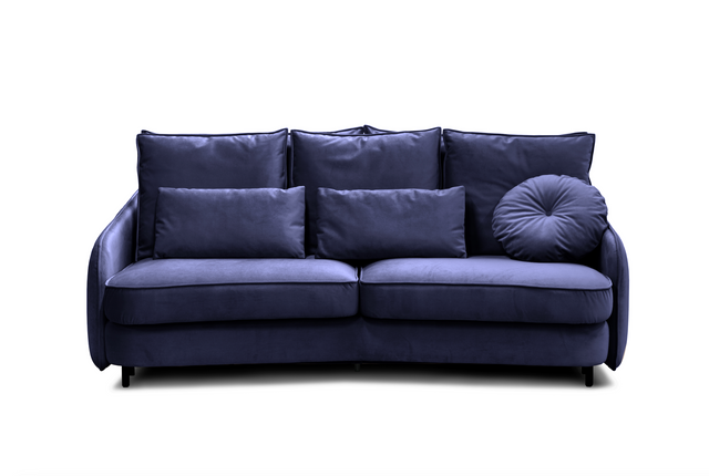 Canapea MASSEM navy cu perne si stil modern