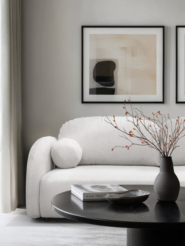 Canapea stil modern pe rotuns pentru 3 persoane