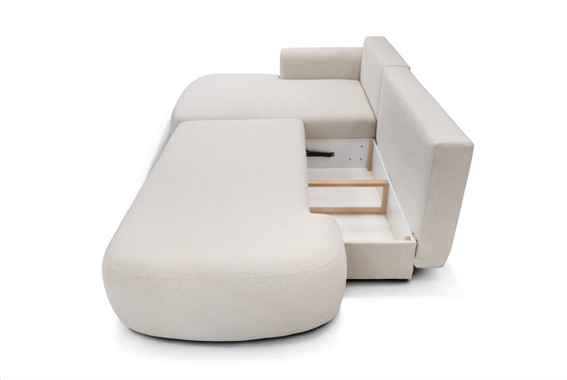 Colțar ARIA extensibil, poziție deschisă cu lada