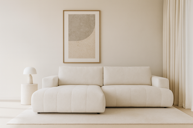 Colțar SELENA în living amenajat, stil modern