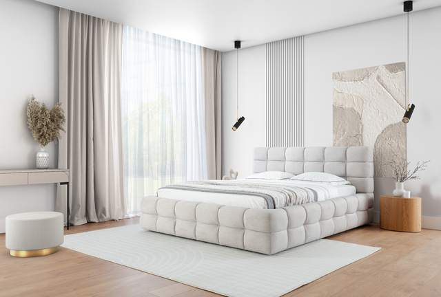 Pat MAGENTO într-un dormitor amenajat modern