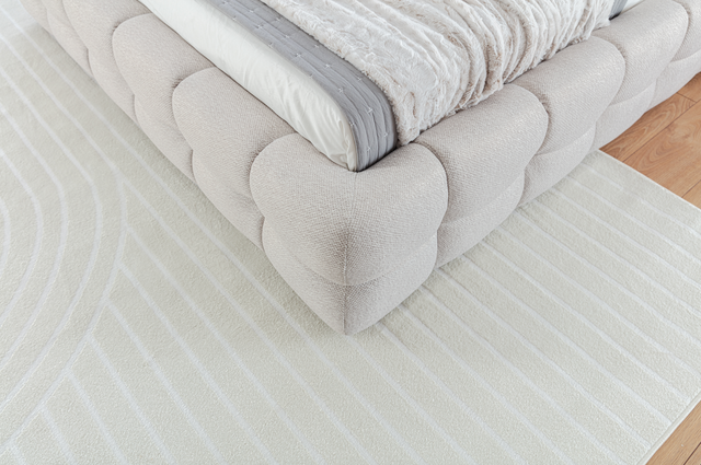 Detaliu tapițerie Pat MAGENTO, material textil premium