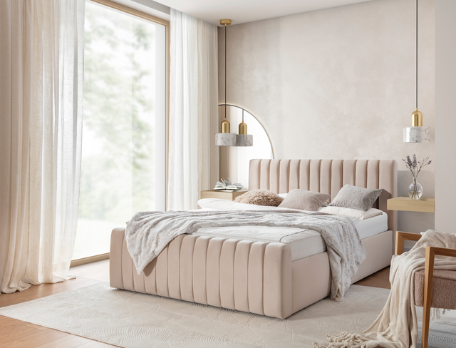 Pat NICHOLAS într-un dormitor decorat modern