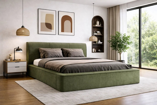 Pat tapițat TULLIP 160x200 design elegant dormitor modern