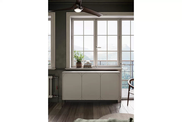 Comoda Sonia 150 3U Beige cu Picioare Metalice
