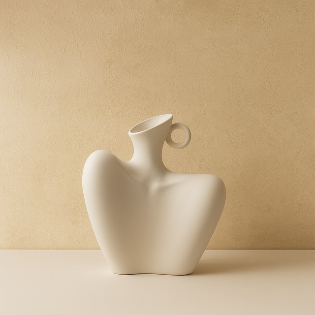 Vază Ceramica White ceramică albă 10 x 39 cm decorativă