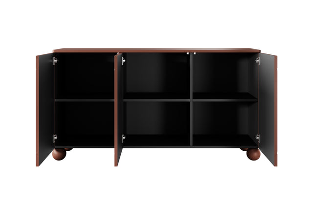 Comoda Sonia II Round - 150 3U Burgundy cu Picioare Rotunde