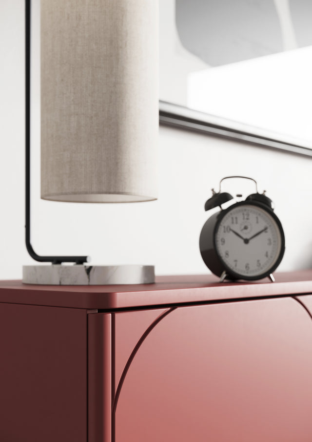 Comoda Sonia 200 4U Burgundy cu Picioare Metalice