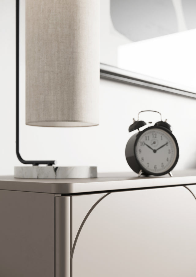 Comoda Sonia II Round - 150 3U Beige cu Picioare Rotunde