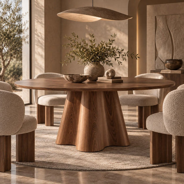 CORTINA masă de dining rotundă, nuc american  Diametru (cm): 152