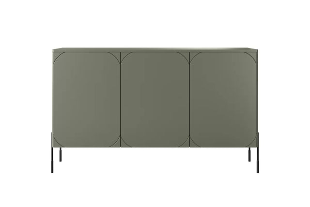 Comoda Sonia 150 3U Olive cu Picioare Metalice