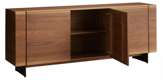 BEAMS bufet, 3 uși, nuc american