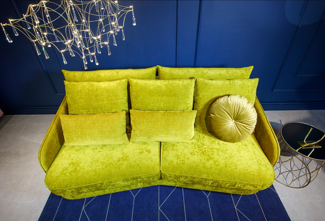 Canapea MASSEM galbena in living modern