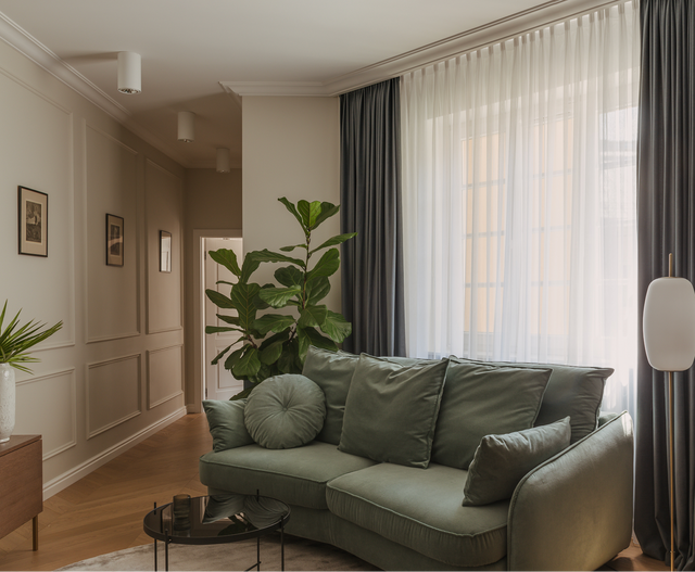 Canapea MASSEM in living amenajat, stil modern