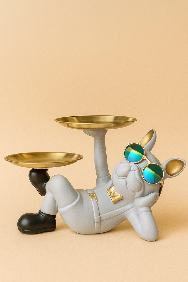 Cățeluș Relax Deco KSPT1004 – figurină decorativă modernă pentru interior