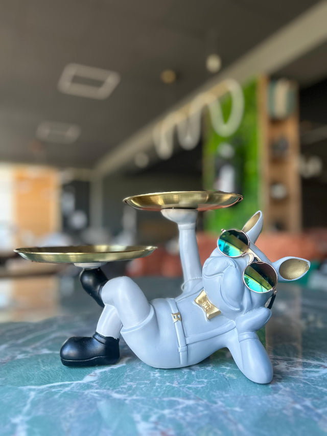 Detaliu finisaj Cățeluș Relax Deco KSPT1004, material porțelan