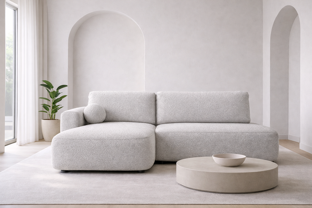 Coltar Aria extensibil pe material premium gri deschis personalizabil