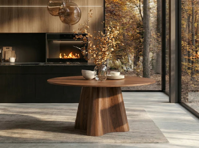 CORTINA masă de dining rotundă, nuc american  Diametru (cm): 152