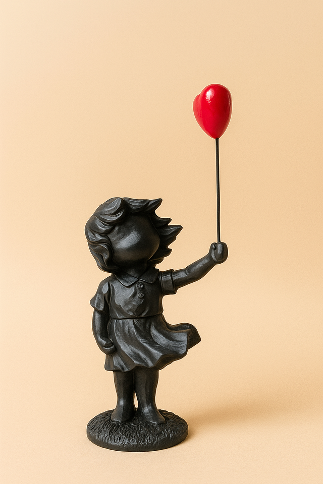 Fetiță Inimioară Deco KSPT1006 – figurină decorativă modernă pentru interior