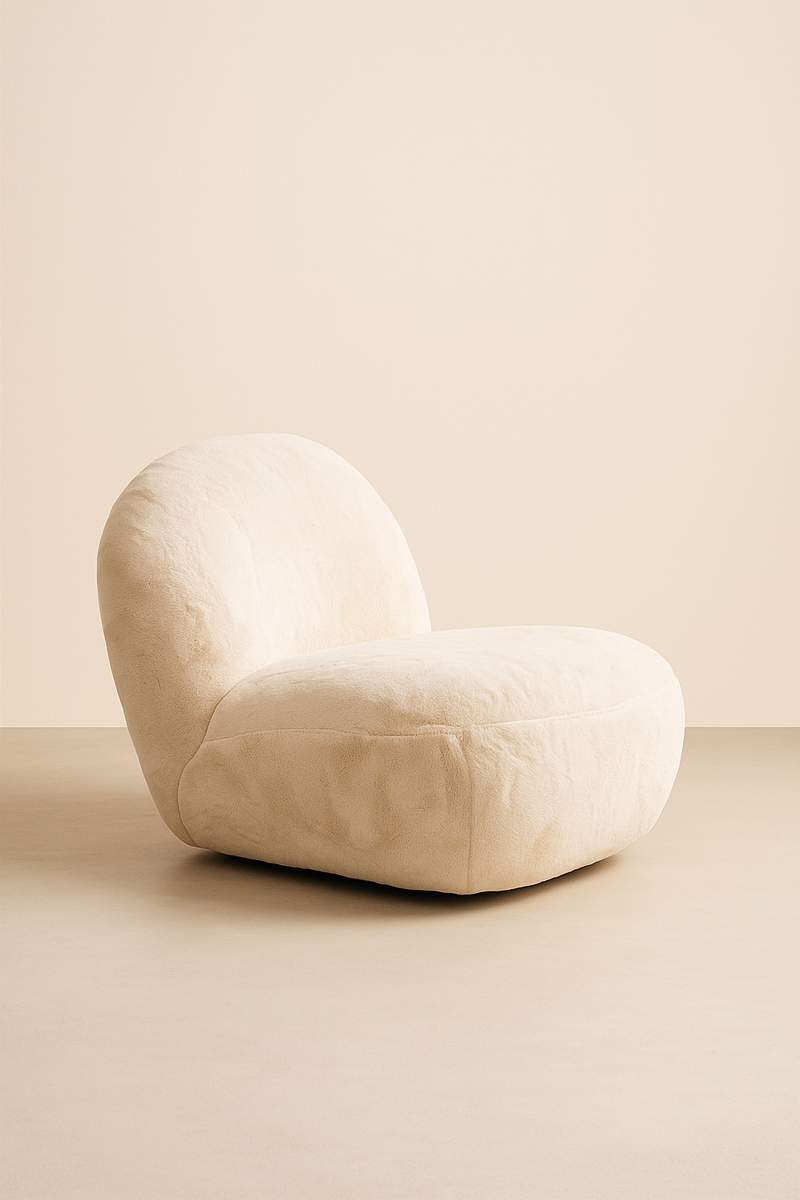 Fotoliu premium DUTTON din material pufos pentru living sau design minimalist
