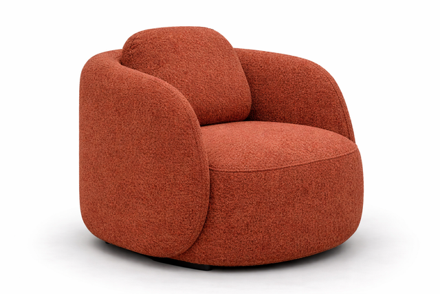 Fotoliu rotativ Omnia  pe material textil portocaliu Anthology 9