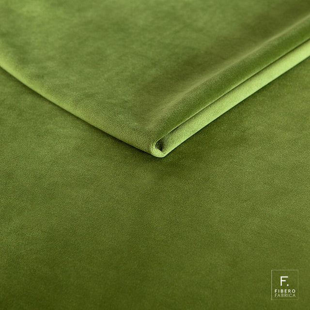Material textil french velvet verde