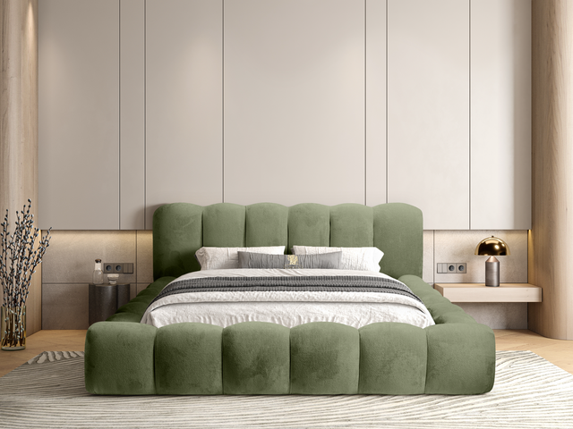 Pat tapițat modern, realizat la comandă, disponibil în colecția Konsept Store.